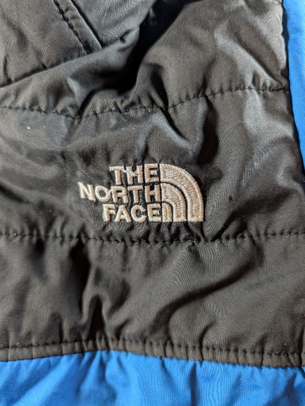 North Face Boys Kids  Puffer Winter Blue/Black FullZip Jacket Size 4t Reversible - Picture 3 of 8